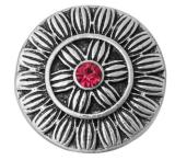 20MM  rose Red design enamel Rhinestone Metal snap buttons