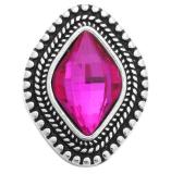 20MM  rose Red design enamel Rhinestone Metal snap buttons