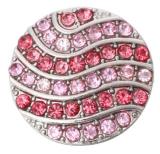 20MM  rose Red design enamel Rhinestone Metal snap buttons