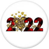 20MM Christmas  Deer  Print  glass  snaps buttons