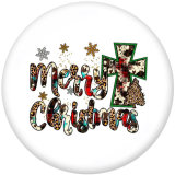 20MM Christmas  Print  glass  snaps buttons