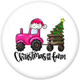 20MM Christmas  Santa Claus  Print  glass  snaps buttons