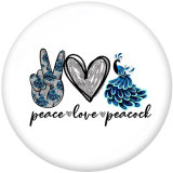 20MM   MOM  Unicorn  Christmas  Print  glass  snaps buttons