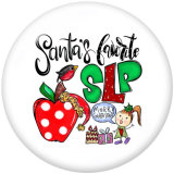 20MM Christmas  Print  glass  snaps buttons