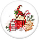 20MM Christmas  Santa Claus  Print  glass  snaps buttons
