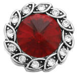 20MM Christmas red  design Rhinestone enamel Metal snap buttons