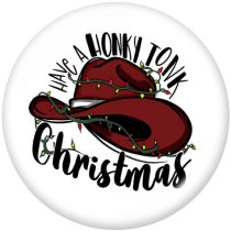 20MM Christmas  Santa Claus  Print  glass  snaps buttons