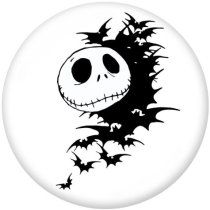 20MM  Halloween  Print   glass  snaps buttons