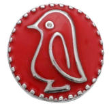 20MM Christmas red  design Rhinestone enamel Metal snap buttons