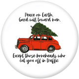 20MM Christmas  Deer  MOM  Print  glass  snaps buttons