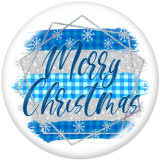 20MM  Merry  Mama  Print   glass  snaps buttons