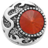 20MM Christmas red  design Rhinestone enamel Metal snap buttons