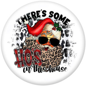 20MM Christmas  Snowman  Print  glass  snaps buttons