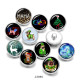 20MM happy easter Dog Unicorn  Print  glass  snaps buttons