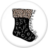 20MM Christmas  Print  glass  snaps buttons