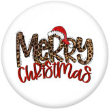 20MM  Merry  Mama  Print   glass  snaps buttons