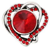 20MM Christmas red  design Rhinestone enamel Metal snap buttons
