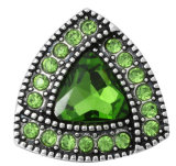 20MM green design Rhinestone enamel Metal snap buttons
