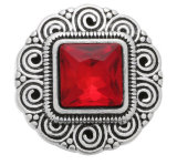 20MM red design Rhinestone enamel Metal snap buttons