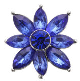 20MM sapphire design Rhinestone enamel Metal snap buttons