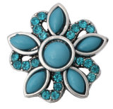 20MM turquoise design Rhinestone enamel Metal snap buttons