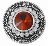 20MM Brown design Rhinestone enamel Metal snap buttons