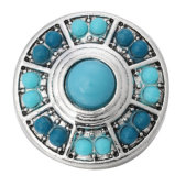 20MM turquoise design Rhinestone enamel Metal snap buttons