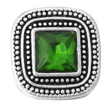 20MM green design Rhinestone enamel Metal snap buttons
