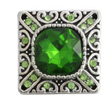 20MM green design Rhinestone enamel Metal snap buttons