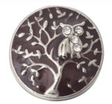20MM Brown design Rhinestone enamel Metal snap buttons