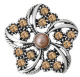 20MM Orange design Rhinestone enamel Metal snap buttons