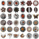 20MM Brown design Rhinestone enamel Metal snap buttons