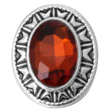20MM Brown design Rhinestone enamel Metal snap buttons