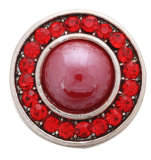 20MM red design Rhinestone enamel Metal snap buttons