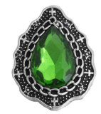 20MM green design Rhinestone enamel Metal snap buttons