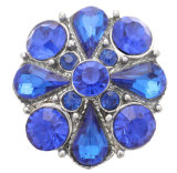 20MM sapphire design Rhinestone enamel Metal snap buttons