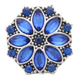 20MM sapphire design Rhinestone enamel Metal snap buttons