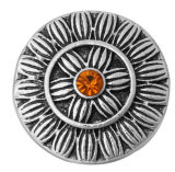 20MM Brown design Rhinestone enamel Metal snap buttons