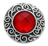 20MM red design Rhinestone enamel Metal snap buttons
