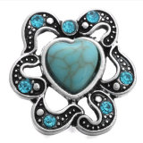 20MM turquoise design Rhinestone enamel Metal snap buttons