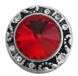 20MM red design Rhinestone enamel Metal snap buttons