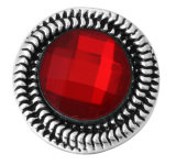 20MM red design Rhinestone enamel Metal snap buttons