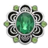 20MM green design Rhinestone enamel Metal snap buttons