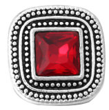 20MM red design Rhinestone enamel Metal snap buttons