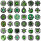 20MM green design Rhinestone enamel Metal snap buttons