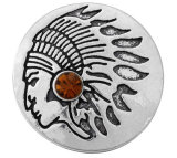 20MM Brown design Rhinestone enamel Metal snap buttons