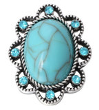 20MM turquoise design Rhinestone enamel Metal snap buttons