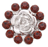 20MM Brown design Rhinestone enamel Metal snap buttons