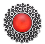 20MM red design Rhinestone enamel Metal snap buttons