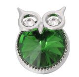 20MM green design Rhinestone enamel Metal snap buttons